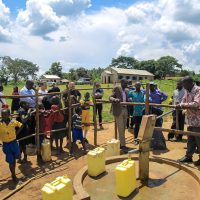 9-12-22_Kiboga Borehole24-Pumping Water